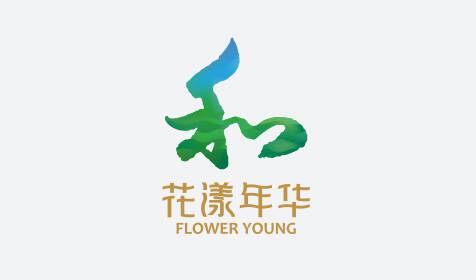 花漾年華綠色小鎮品牌形象設計-休閑旅游生態主題品牌logo標志VI設計